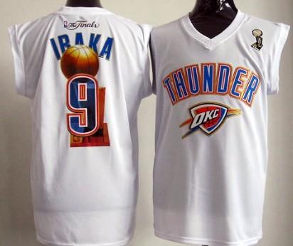 Oklahoma City Thunder #9 Serge Ibaka Revolution 30 Swingman 2012 Champions White Jerseys