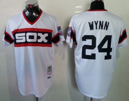 Chicago White Sox #24 Early Wynn 1983 White Pullover Throwback Jerseys