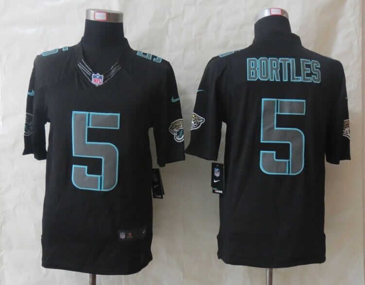 Nike Limited Jacksonville Jaguars #5 Bortles Impact Black Jerseys