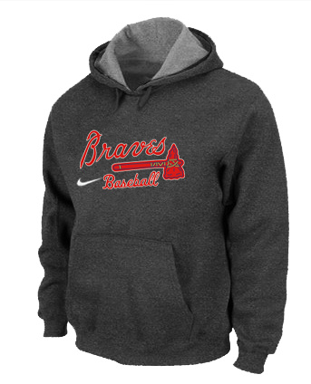 Atlanta Braves Pullover Hoodie D.Grey