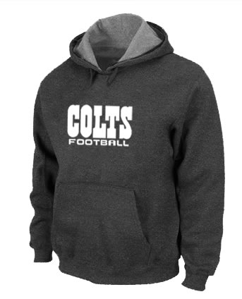Indianapolis Colts Authentic font Pullover Hoodie Navy Grey