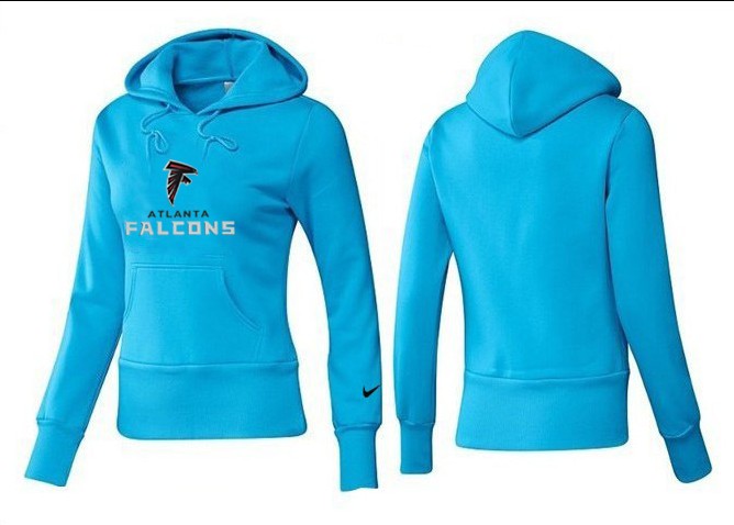 Nike Atlanta Falcons Team Logo L.Blue Women Pullover Hoodies (5)