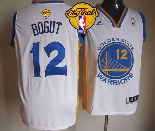 Golden State Warriors #12 Andrew Bogut White 2015 Finals Patch Jerseys