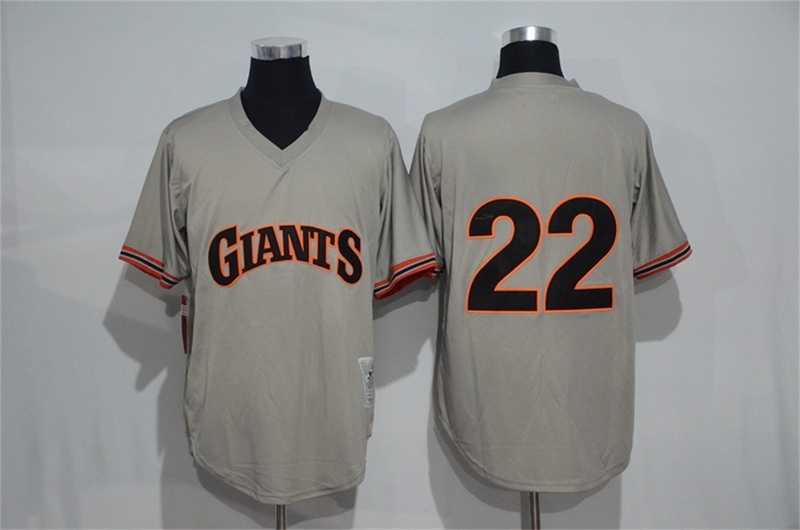 San Francisco Giants #22 Will Clark Mitchell And Ness Gray Pullover Stitched Jersey