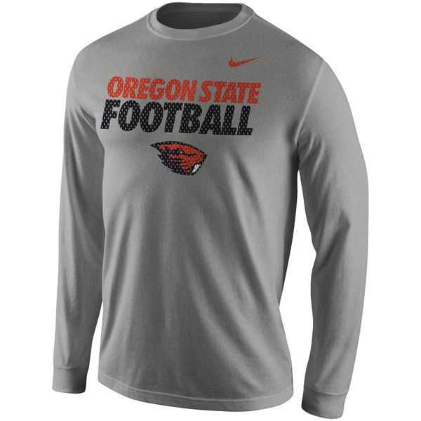 Oregon State Beavers Nike Legend Performance Long Sleeve WEM T-Shirt - Dark Gray