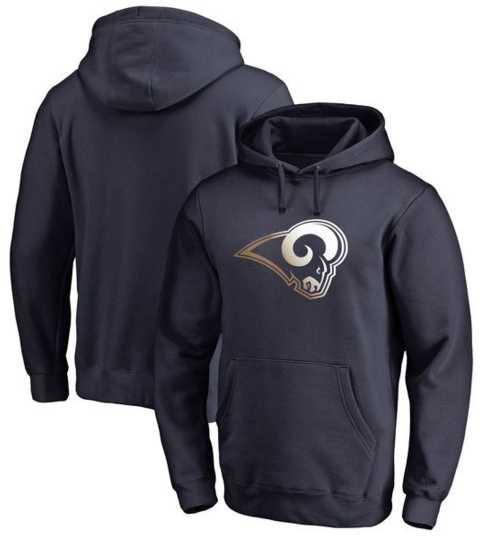 Men's Los Angeles Rams Pro Line by Fanatics Branded Gradient Logo Pullover Hoodie Navy FengYun
