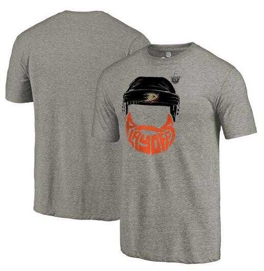 Men's Anaheim Ducks 2017 Stanley Cup Playoffs Gray Short Sleeve T-Shirt FengYun