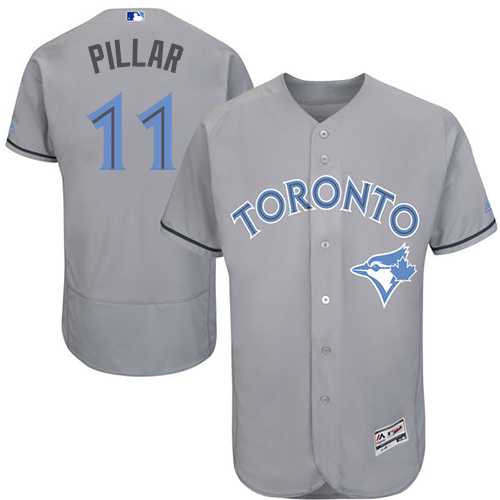 Toronto Blue Jays #11 Kevin Pillar Gray Father's Day Flexbase Stitched Jersey DingZhi