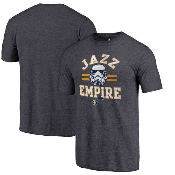 Utah Jazz Navy Star Wars Empire Fanatics Branded Tri-Blend T-Shirt