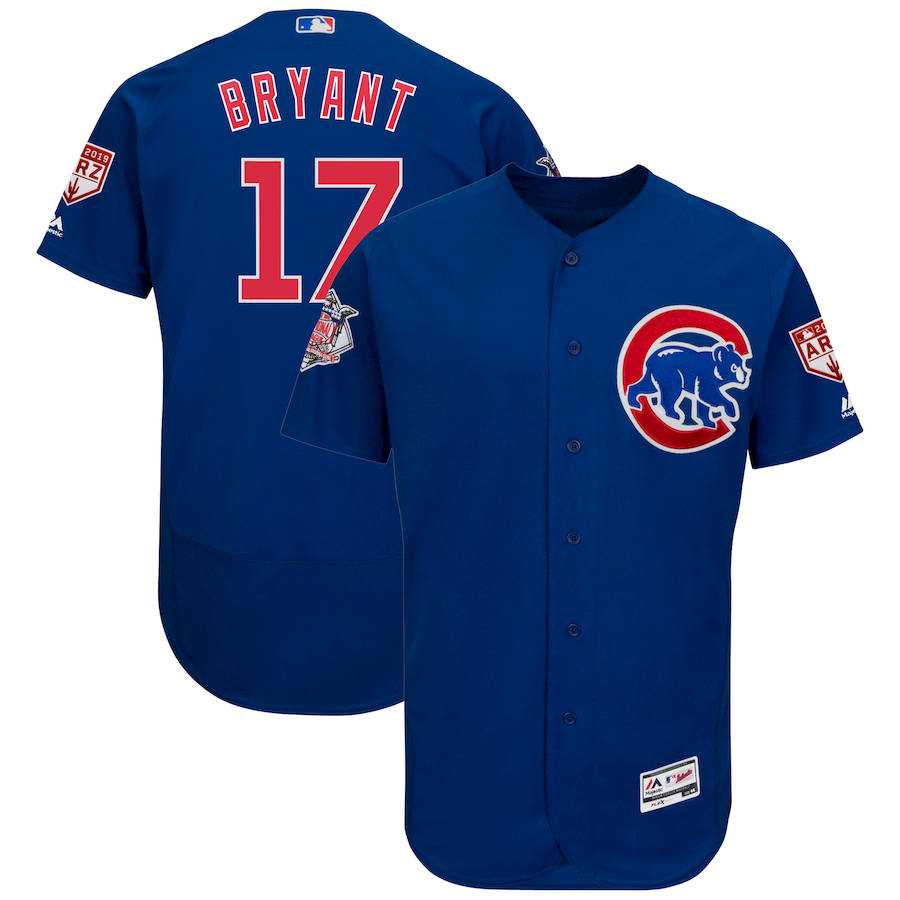 Cubs 17 Kris Bryant Royal 2019 Spring Training Flexbase Jersey Dzhi