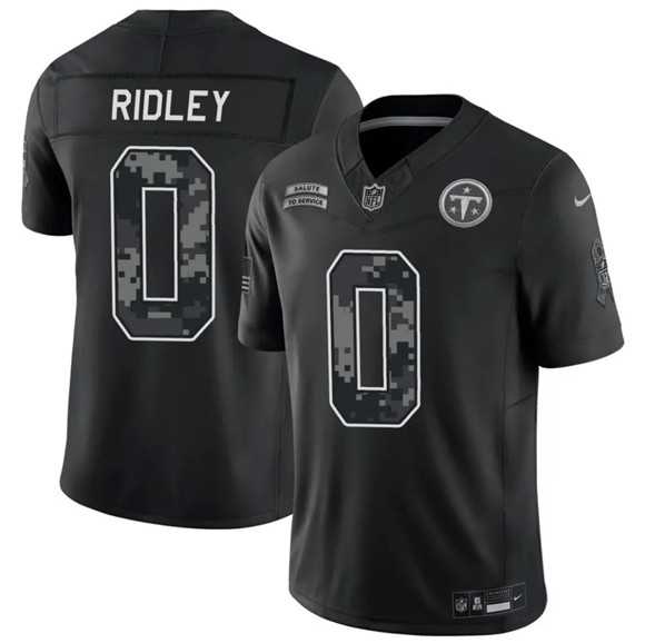 Men's Tennessee Titans #0 Calvin Ridley Black F.U.S.E. 2026 Salute to Service Limited Stitched Jersey Dzhi