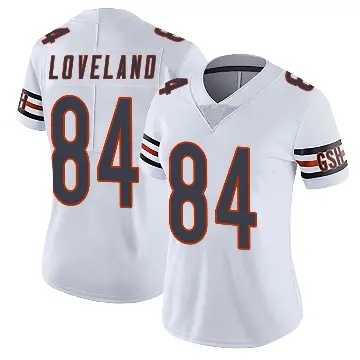 Women Chicago Bears #84 Colston Loveland White F.U.S.E. Vapor Untouchable Limited Stitched Jersey Dzhi