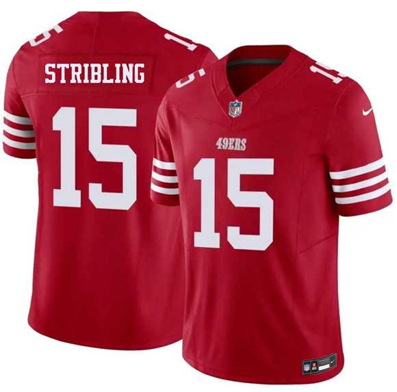 Men's San Francisco 49ers #15 De'Zhaun Stribling Red 2026 F.U.S.E. Vapor Untouchable Limited Stitched Jersey