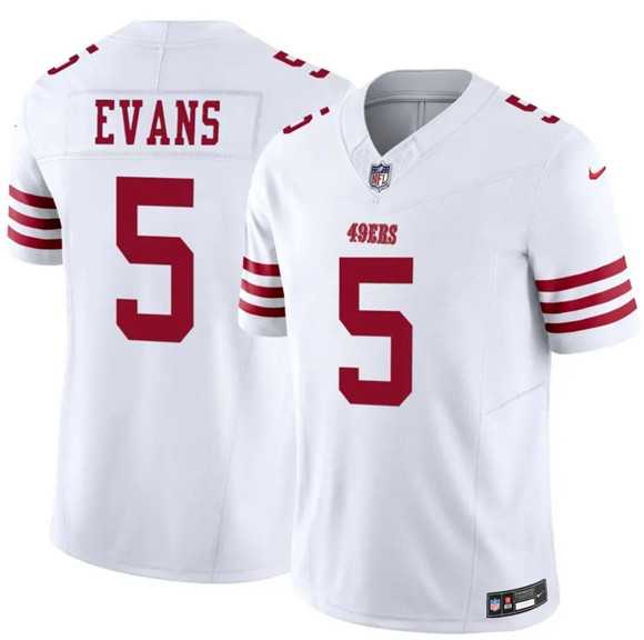 Men's San Francisco 49ers #5 Mike Evans White 2026 F.U.S.E. Vapor Untouchable Limited Stitched Jersey