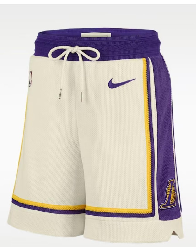Men's Los Angeles Lakers LeBron James Nike White Forever King Association Shorts
