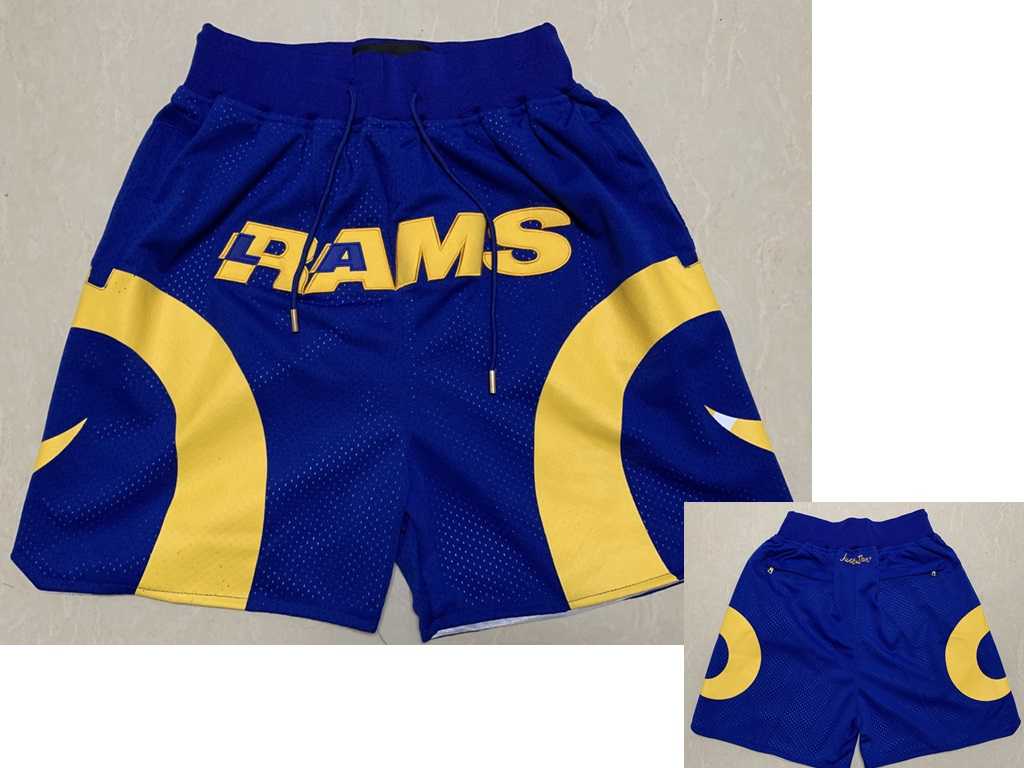 Men's Los Angeles Rams Royal Blue Just Don Shorts (Run Small)