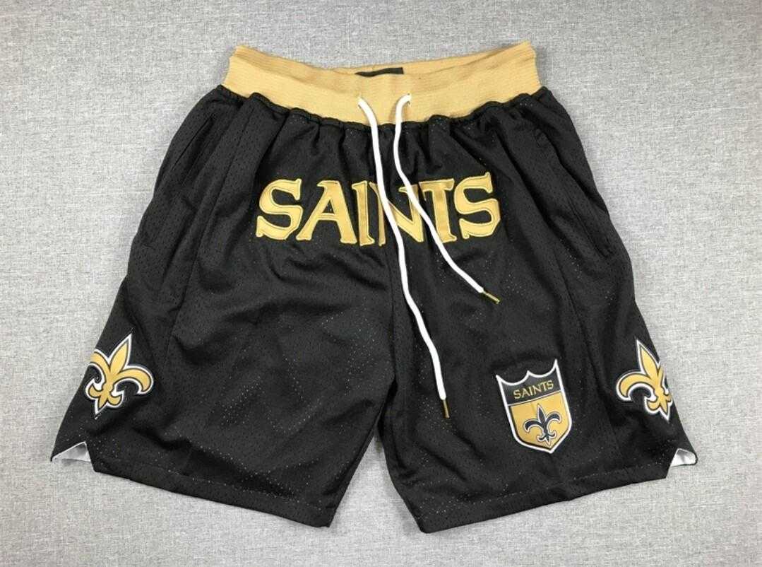 Men's New Orleans Saints Black Just Don Shorts (Run Small)