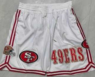 Men's San Francisco 49ers White Just Don Shorts (Run Small)