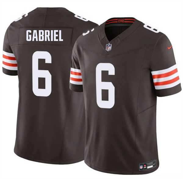 Men's Cleveland Browns #6 Dillon Gabriel Brown 2026 F.U.S.E. Vapor Limited Stitched Jersey