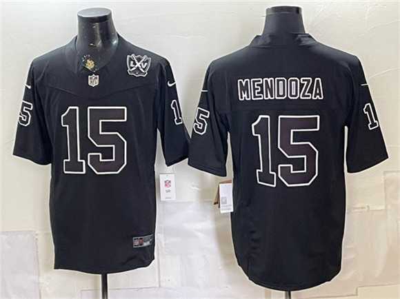 Men's Las Vegas Raiders #15 Fernando Mendoza Black F.U.S.E. 65th Anniversary Patch Vapor Untouchable Limited Stitched Jersey