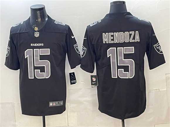 Men's Las Vegas Raiders #15 Fernando Mendoza Black Vapor Untouchable Limited Stitched Jersey