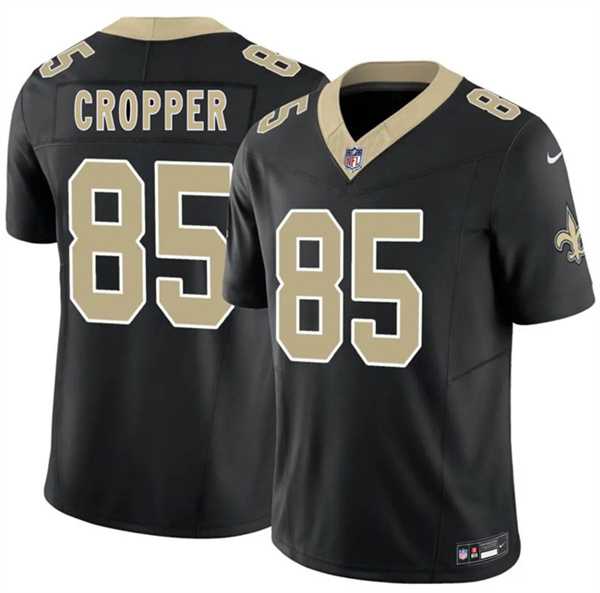 Men's New Orleans Saints #85 Jalen Cropper Black 2026 F.U.S.E. Vapor Limited Stitched Jersey